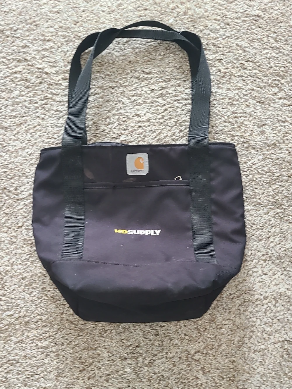 Carhartt Black Lunch Tote with Yellow Logo